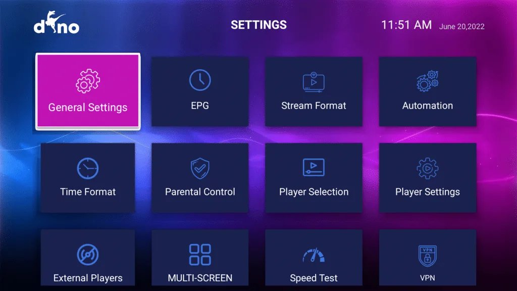 Dino IPTV - Abonnement IPTV