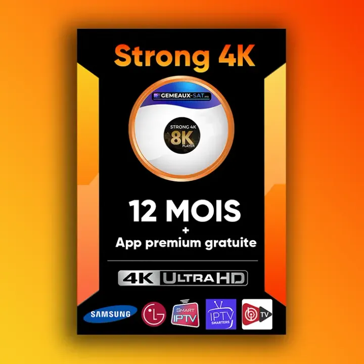 Strong 4K IPTV Abonnement 12Mois