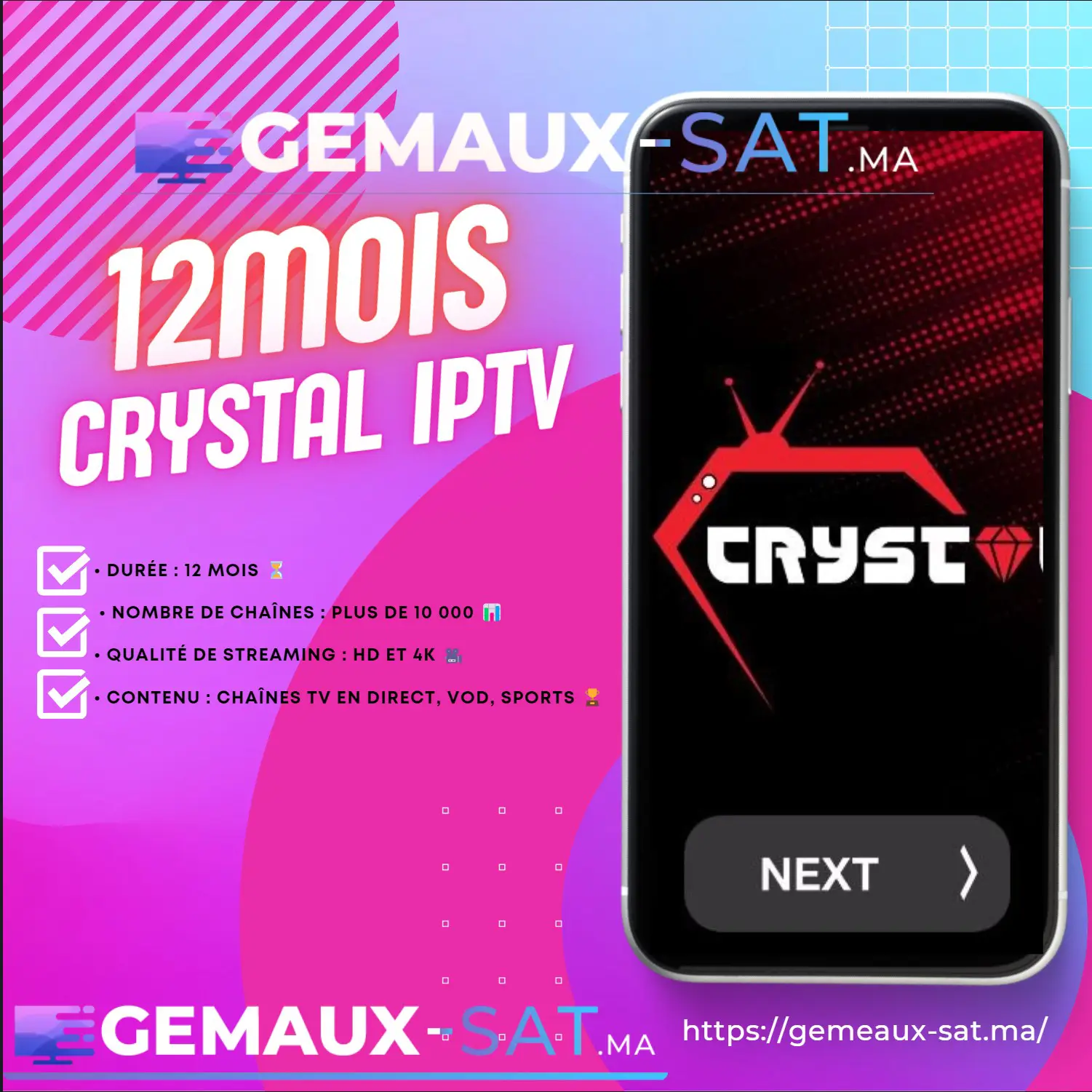 Abonnement Crystal IPTV